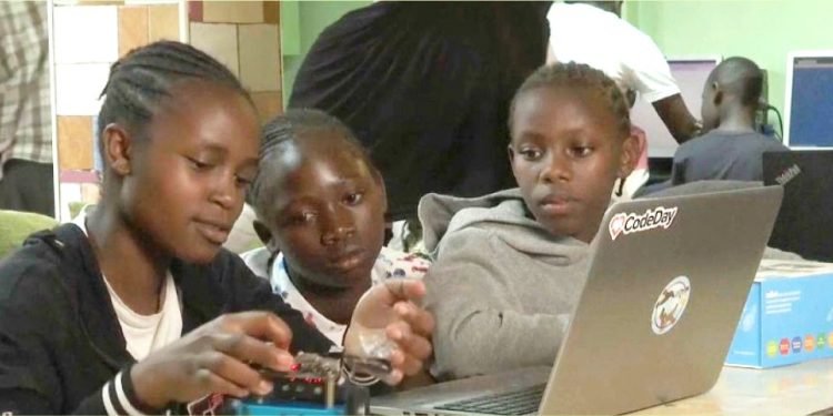 Coding classes for children in Nairobi’s Kibera district