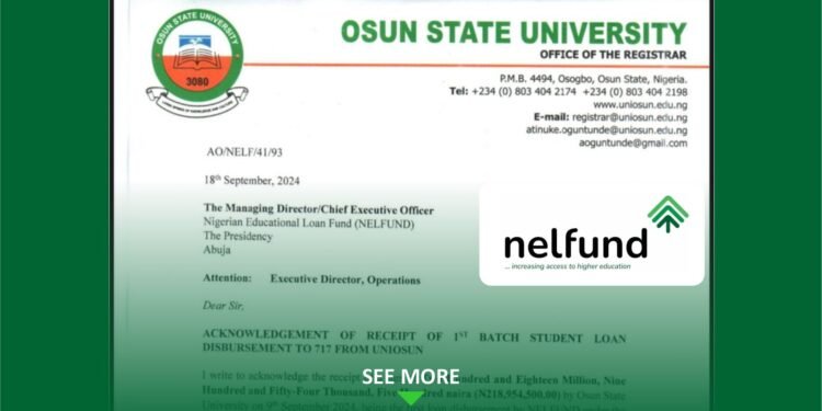 Osun State University Receives N218,954,500 Student Loan