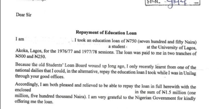 Beneficiary of Student Loan Repays N750 from 1976 with N1.5m to Support New Student Loan Scheme