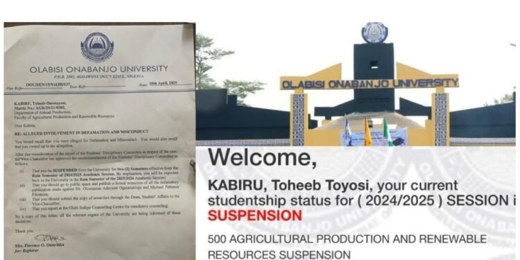 OOU Suspends Final-Year Student Over Defamation Allegation Despite Public Apology